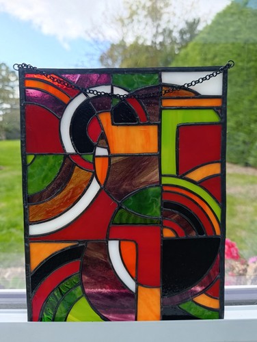 Handmade stained glass - stained, panel