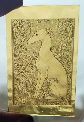 Stained glass greyhound - glass,