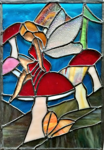 Stained glass panel - glass,