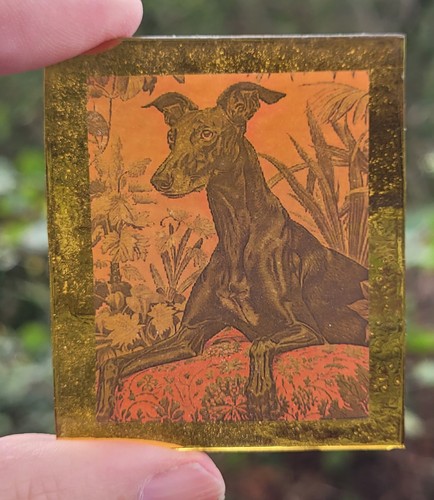 Stained glass greyhound - stained,