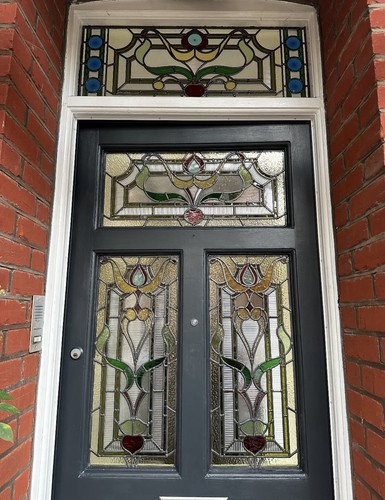 Stained glass panel bespoke - stained, panel.
