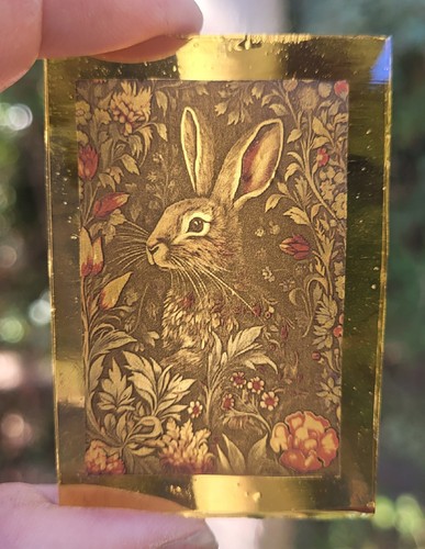 Stained glass rabbit - stained,