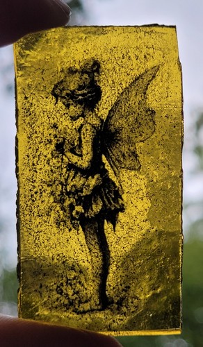 Stained glass fairy piece kiln