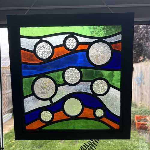 Abstract stained glass - stained, panel