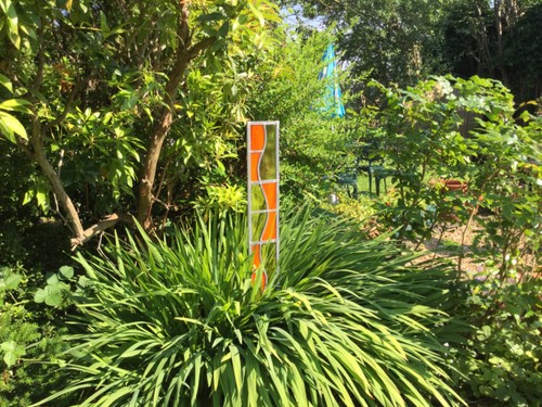 Stained glass garden - garden, sculpture