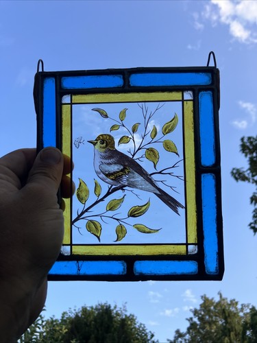 Vintage hand painted stained - hand-painted,