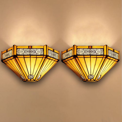 Tiffany hexagon style wall - hexagon,