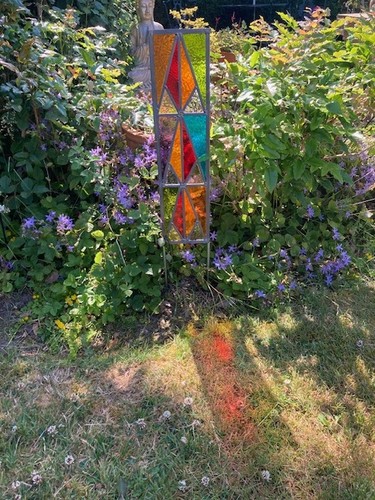 Stained glass garden - stained, sculpture