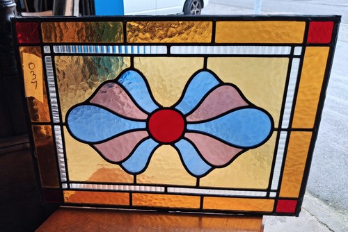 Antique stained glass window - stained,