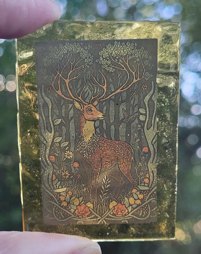 Stained glass stag kiln fired - stained,