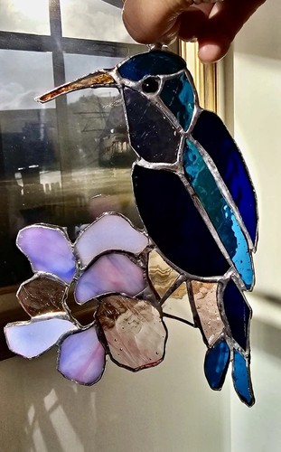 Stained glass kingfisher - stained,