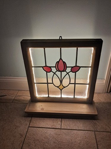Stained glass window antique - glass, window/antique
