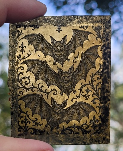 Stained glass bats traditional - stained,