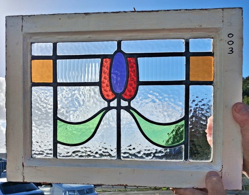 Antique stained glass window - stained,
