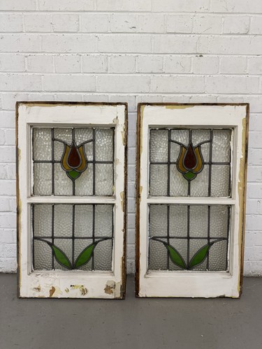 Pair reclaimed leaded light - leaded,