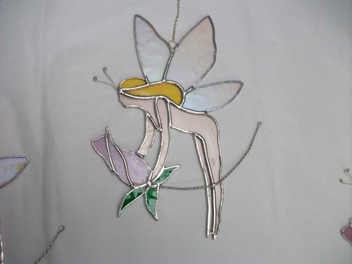 Stained glass flower fairy - flower,