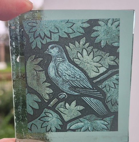 Stained glass bird antique - glass,