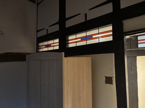 Leaded stained glass rectangle - stained,