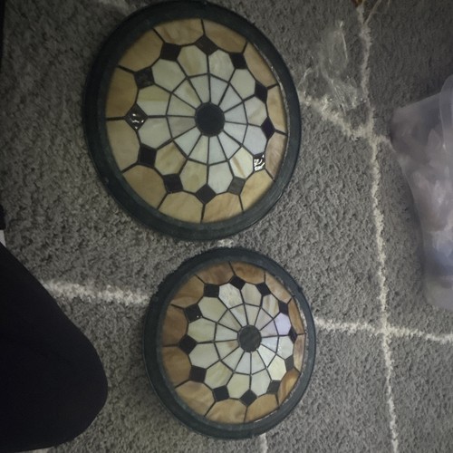 Tiffany round leaded - , stained