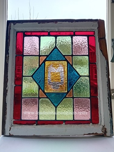Hand painted leaded stained