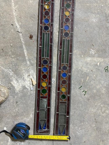 Antique leaded stained glass - antique,