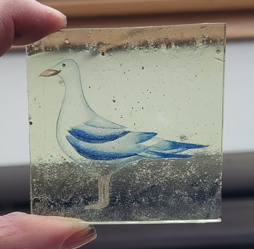 Stained glass seagull bird - stained,