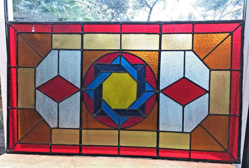 Stained glass leaded window - stained,