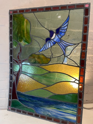 Large stained glass panel - large,