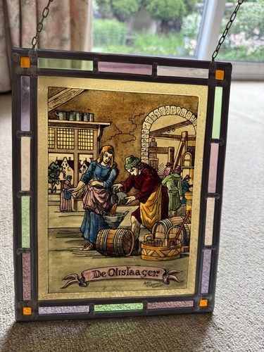Antique vintage stained - vintage, glass