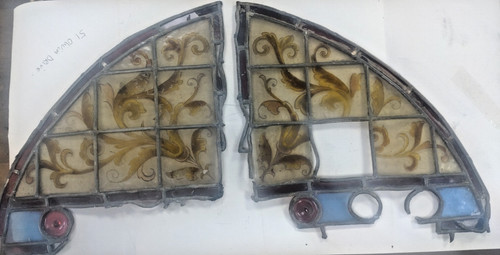 Stained glass 1900 reclaimed - glass,