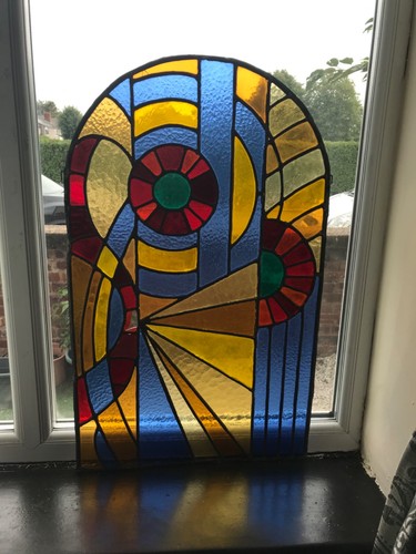 Vintage art deco style stained - vintage,