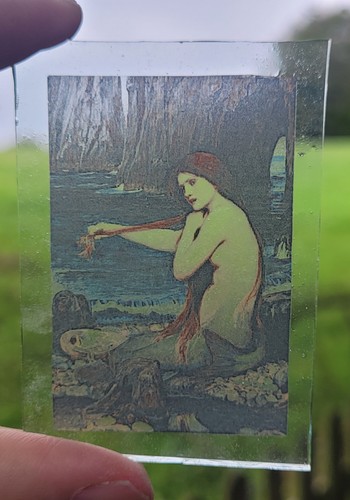 Stained glass mermaid piece - mermaid,