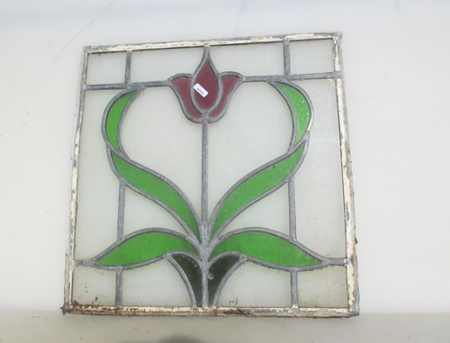 Antique stained glass window - stained,