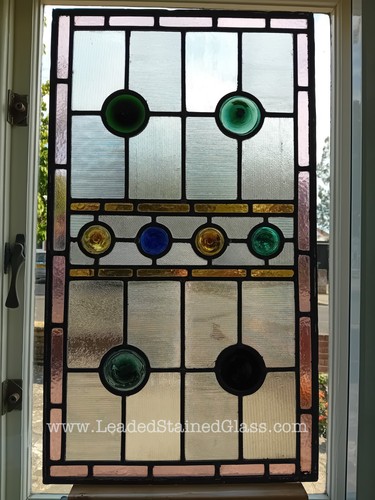 398mm 703mm leaded stained - x,
