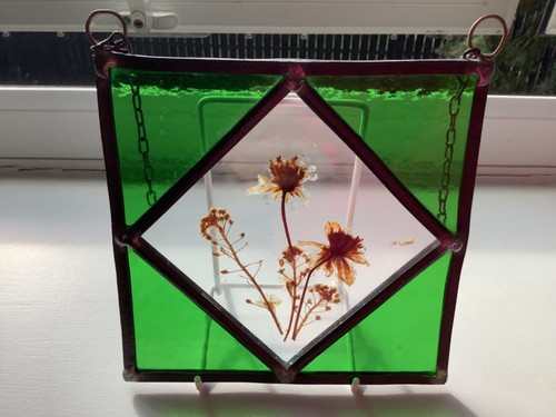 Vintage stained leaded - stained, &