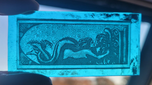 Stained glass mermaid kiln - glass,
