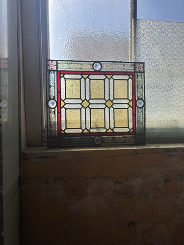 Antique stained glass window - antique,