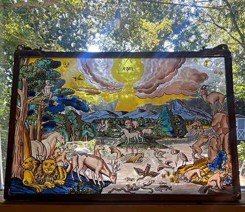 Vintage stained glass style - stained,
