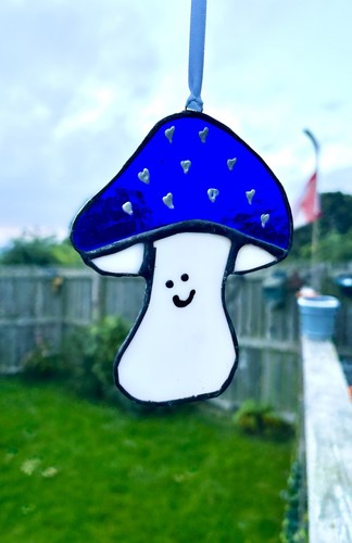 Stained glass mushroom sun - stained,