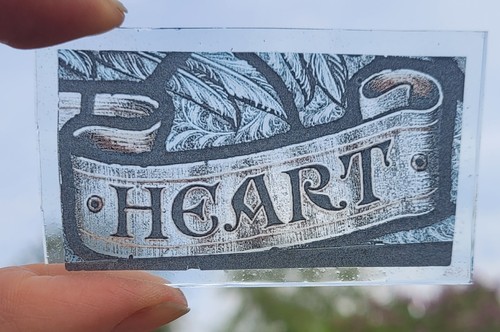 Stained glass heart permanent - heart,
