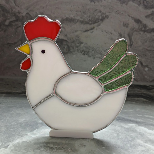 Stained glass chicken - stained,