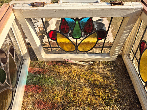 Stained glass art deco windows - stained,