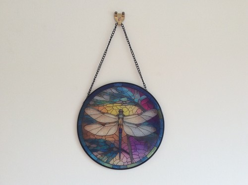 Glass dragonfly sun catcher - glass,