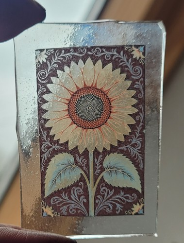 Stained glass sunflower - stained,