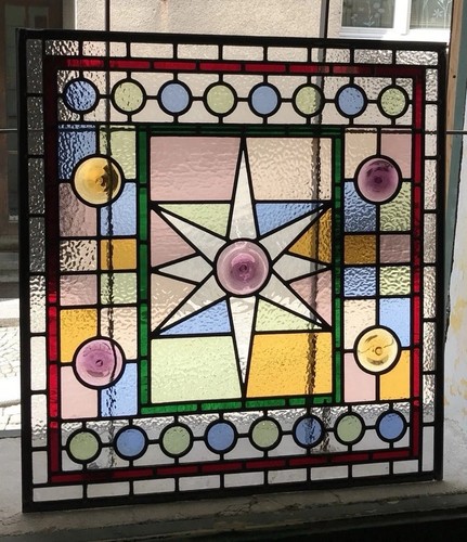 Stained glass panel bespoke - stained, panel.
