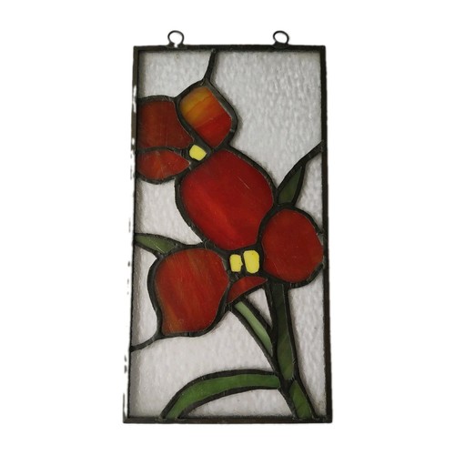 Stained glass window panel red - window,