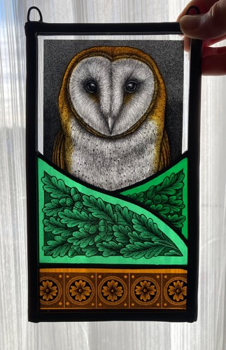 Stained glass suncatcher panel - glass,