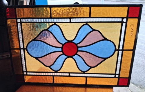 Antique stained glass window - stained,